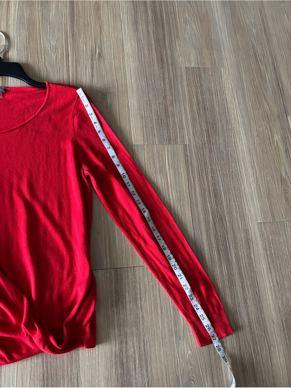 Vince Camuto Sweater Red Faux Wrap Pullover Cotton Modal Womens L Preppy Classic - Picture 7 of 10
